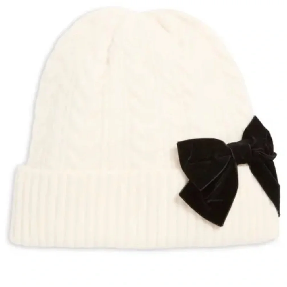 Kate Spade White Scarf,Hat,Arm Warmers Box Set NWT